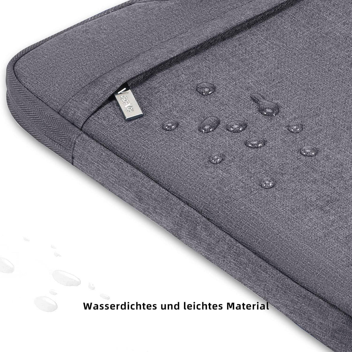 Voova Laptoptasche 17,3 Zoll Wasserdicht Stoßfest Grau