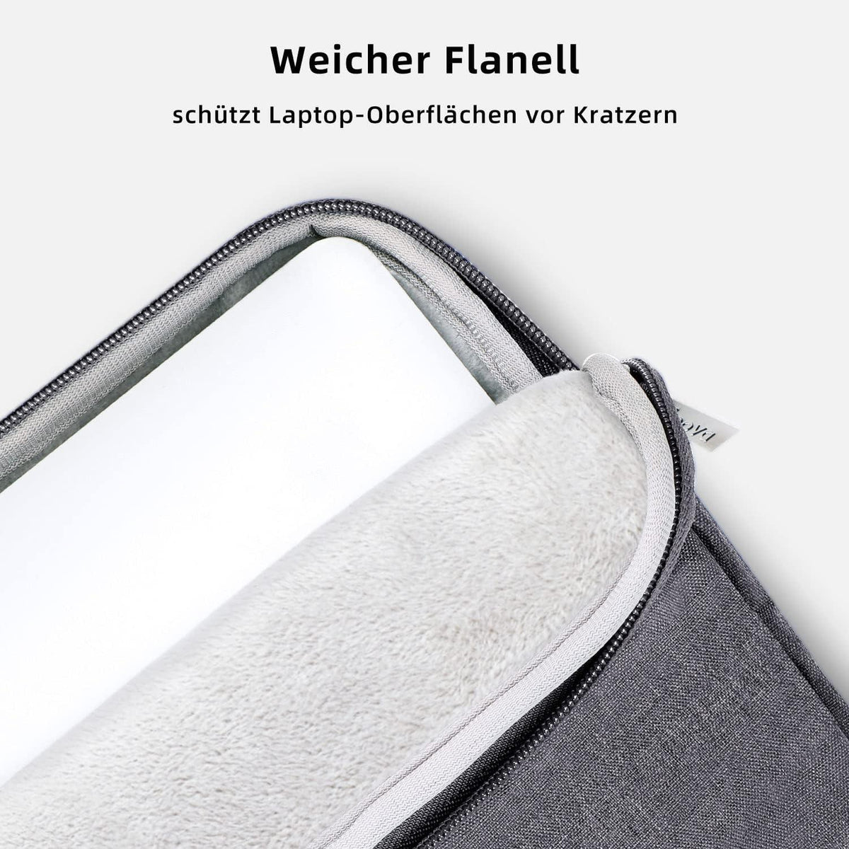 Voova Laptoptasche 17,3 Zoll Wasserdicht und Stoßfest, Grau - Damen Herren