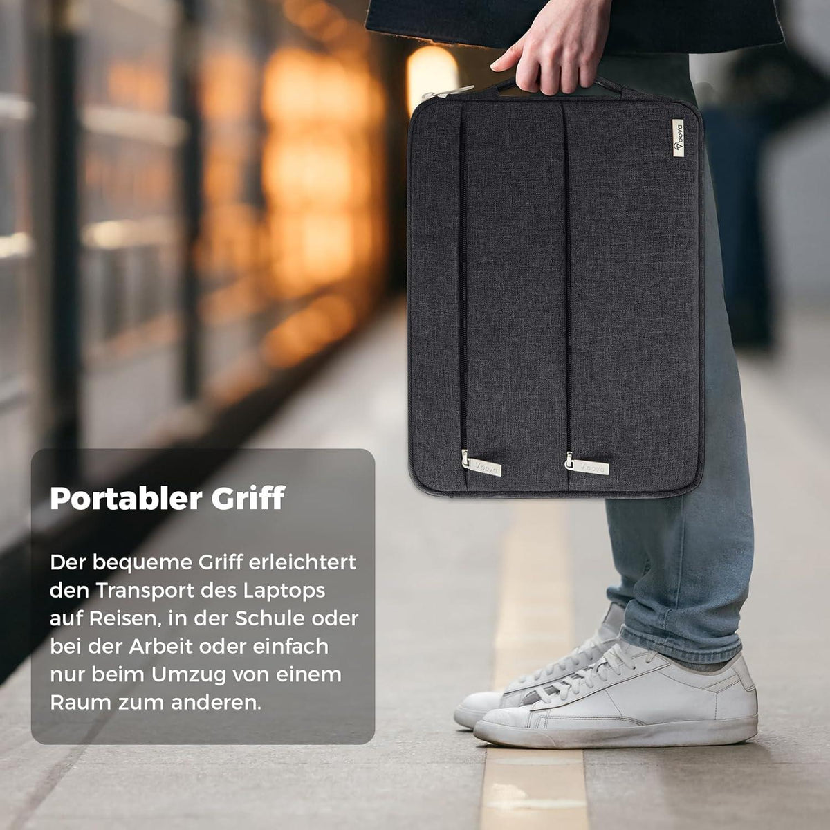 Laptoptasche 14 Zoll MacBook Air Pro Hülle 14-14,6 Schwarz