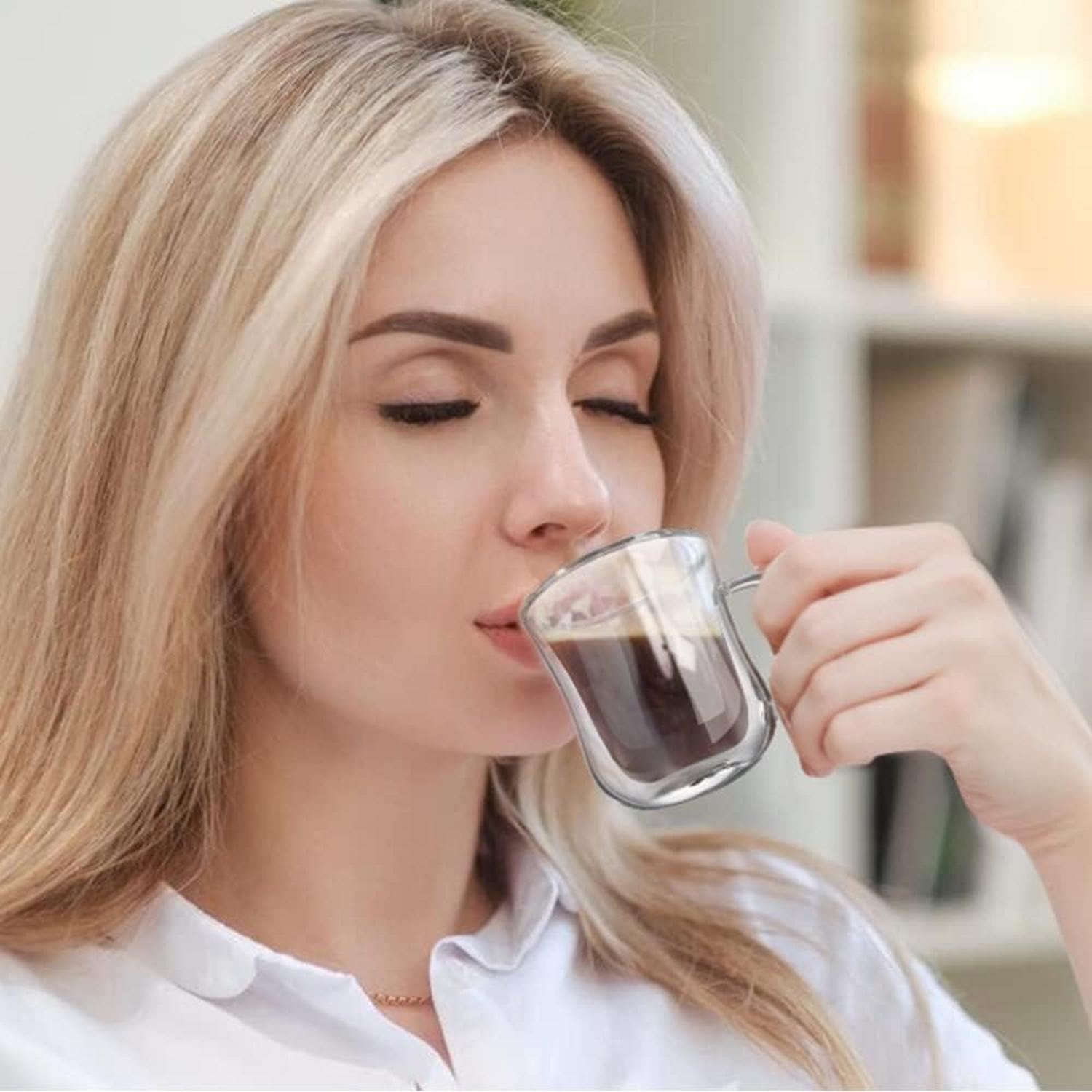 Doppelwandige Espressotassen Set Borosilikatglas 120ml 2er Pack