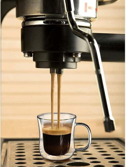 Doppelwandige Espressotassen Set Borosilikatglas 120ml 2er Pack