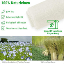 Passiertuch 100% Leinen 50x50cm für Nussmilch Käse Saft
