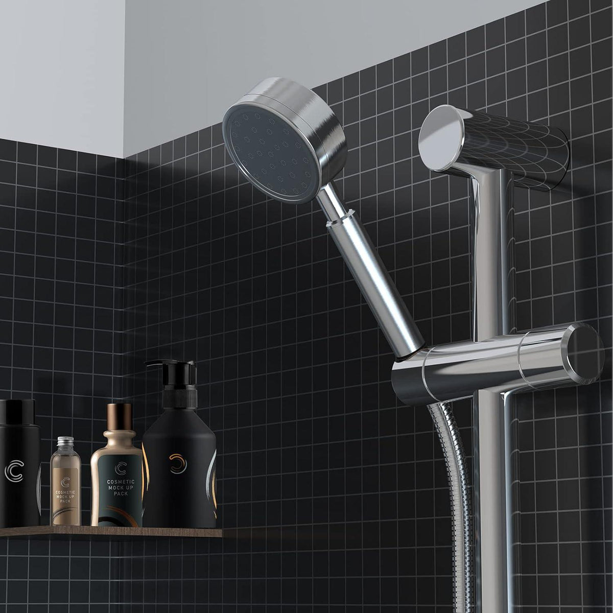 Duschkopf Hochdruck aus Edelstahl Handbrause Badezimmer Wassersparend