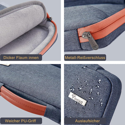 Laptoptasche 13.3-14 Zoll mit Zubehörtasche Dunkelgrau
