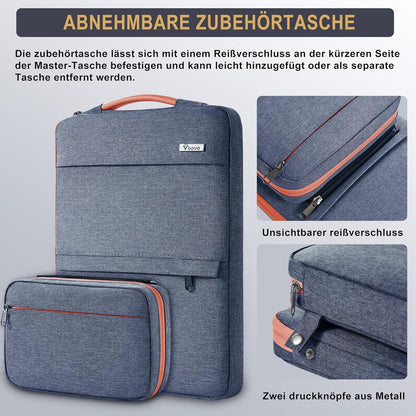 Voova Laptoptasche 13.3-14 Zoll MacBook Air M1 M2 MacBook Pro 13-14 Asus Dell Dunkelgrau