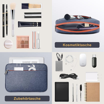 Voova Laptoptasche 13.3-14 Zoll MacBook Air Pro Asus Dell - Dunkelgrau