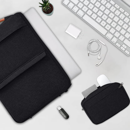 Voova Laptoptasche 15.6 Zoll MacBook Pro Hülle Zubehörtasche Schwarz