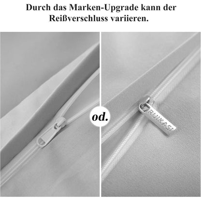 Kissenbezug 80x80 Grau 2er Set - Mikrofaser Reißverschluss