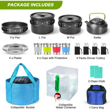 Odoland Camping Geschirr Set 29-teilig Outdoor Kochgeschirr
