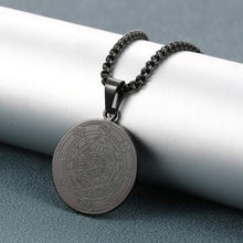 Erzengel Siegel Halskette Herren Edelstahl Amulett Anhänger