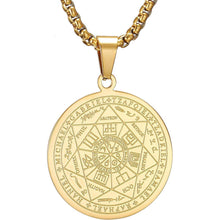 Erzengel Siegel Medaille Talisman Halskette Edelstahl Herren