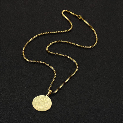 AFSTALR Herren Halskette 7 Erzengel Siegel Talisman Amulett Edelstahl