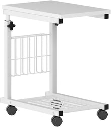 Höhenverstellbarer Beistelltisch mit Rollen 48 cm x 30 cm