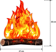 Künstliche Flamme Lagerfeuer Dekoration 3D Karton 4 Stück
