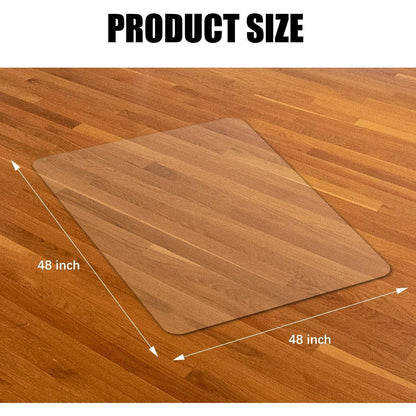Stuhlmatte 120x120cm Transparent für Hartböden, rutschfest