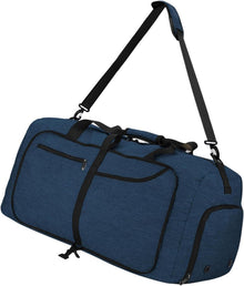 Reisetasche Groß Faltbar Leicht mit Schuhfach Schwarz