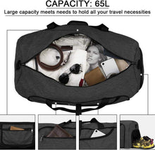 NEWHEY Große Faltbare Reisetasche 65L für Weekender Herren