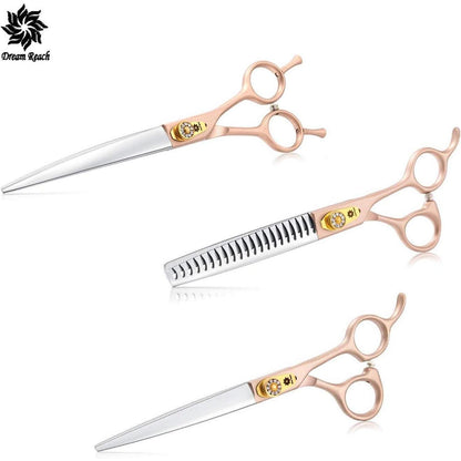 Professionelles Hunde-Fellschere Set 7 Zoll – 3-in-1 Tierpflege
