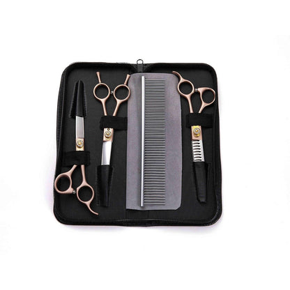 Professionelles Hunde-Fellschere Set 7 Zoll – 3-in-1 Tierpflege