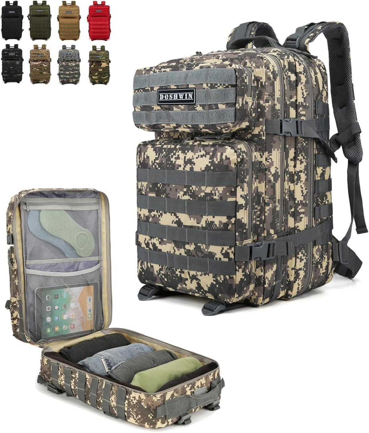 Taktischer Militär-Survival-Rucksack 40L Molle Armee Tactical Backpack