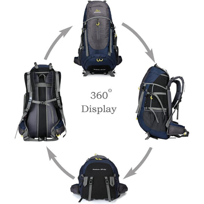 70L Trekkingrucksack Dunkelblau Damen Herren XL