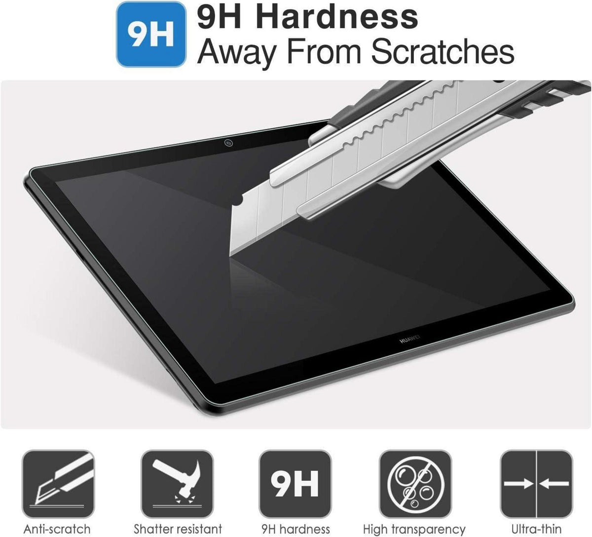 Huawei Mediapad T5 10 Panzerglasfolie 10.1 Zoll 2 Stück Tempered Glas