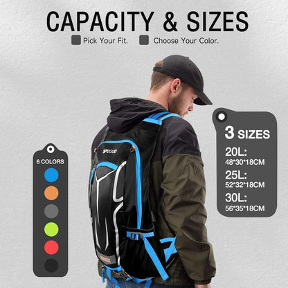 Fahrradrucksack 30L Wasserdichter Ultraleicht Damen Herren
