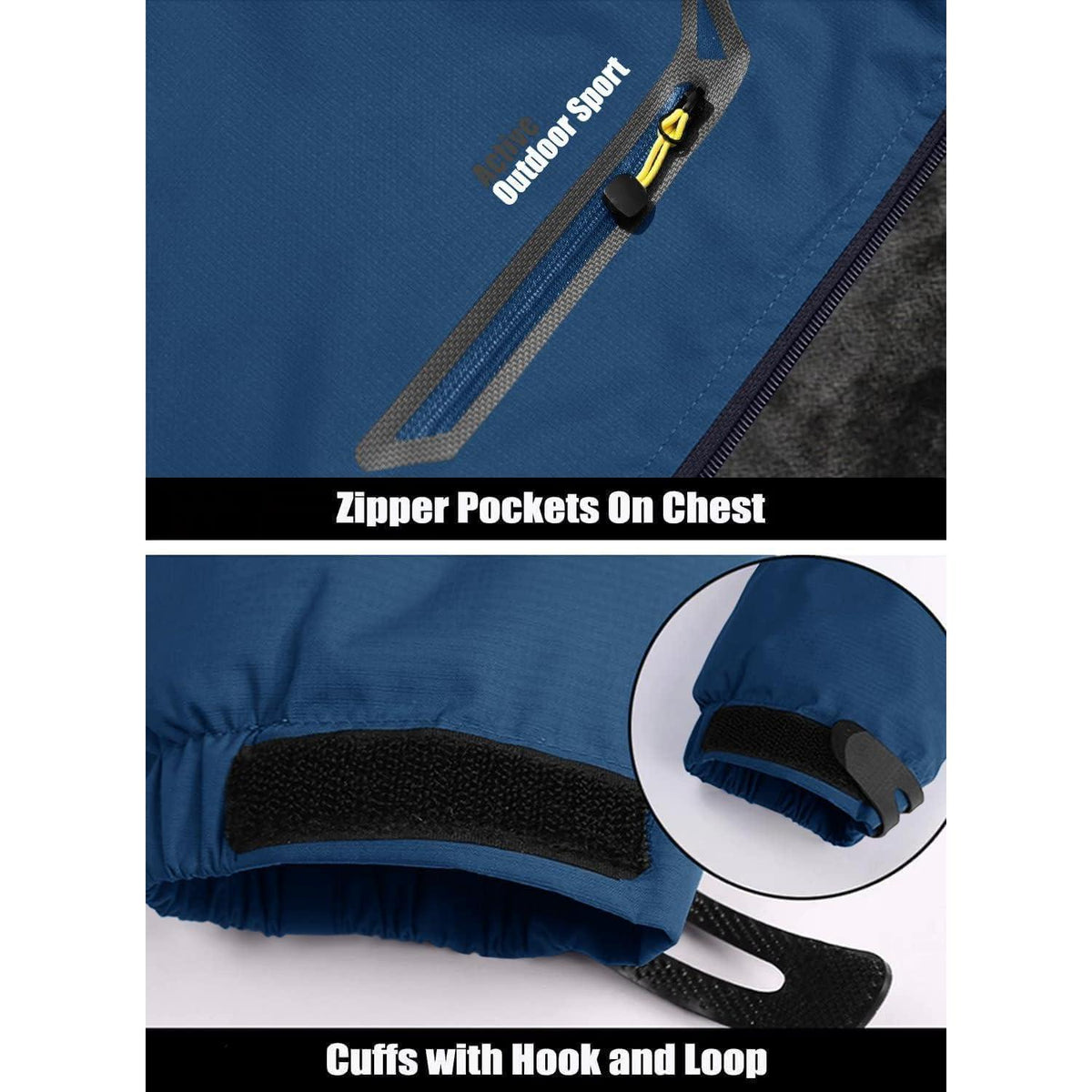 Herren Winterjacke gefüttert wasserdicht – Skijacke XXL