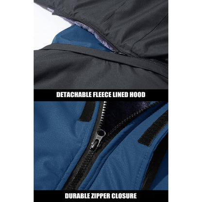 Herren Winterjacke gefüttert wasserdicht – Skijacke XXL