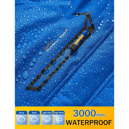 Herren Winterjacke Warm Gefüttert Wasserdicht Skijacke Blau 3XL
