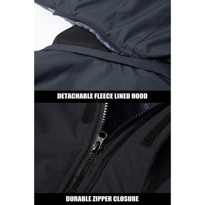 Winterjacke Herren Warm Gefüttert Wasserdicht Skijacke XL