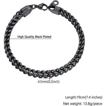 Franco Kette Armband Edelstahl/Vergoldet 3-6mm Breit 19/21cm