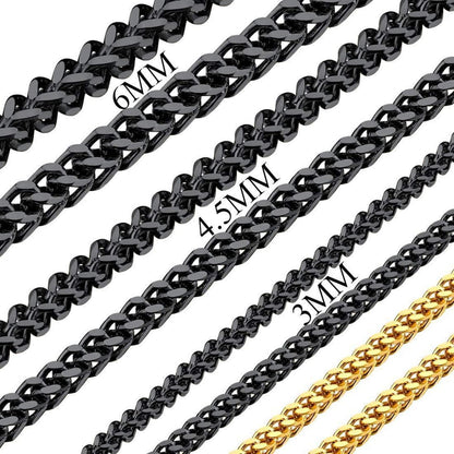 Franco Kette Armband Edelstahl/Vergoldet 3-6mm Breit 19/21cm