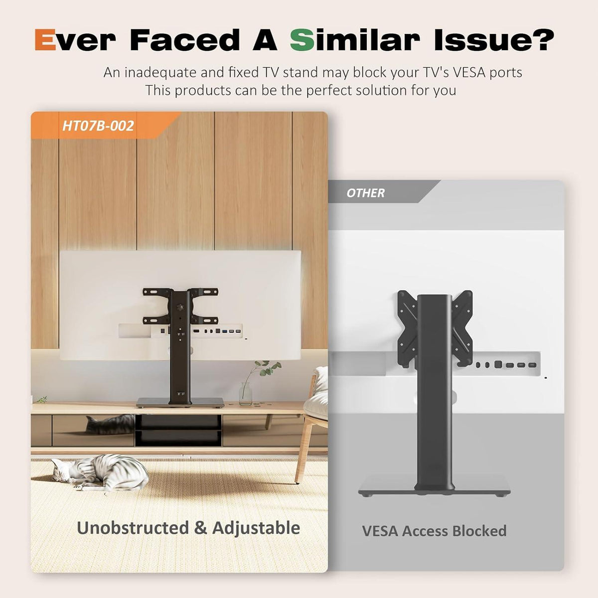 TV Standfuß Universal Höhenverstellbar LCD LED Fernsehständer VESA