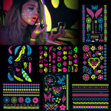 7 Neon Tattoos UV Schwarzlicht Body Face Painting Festivals