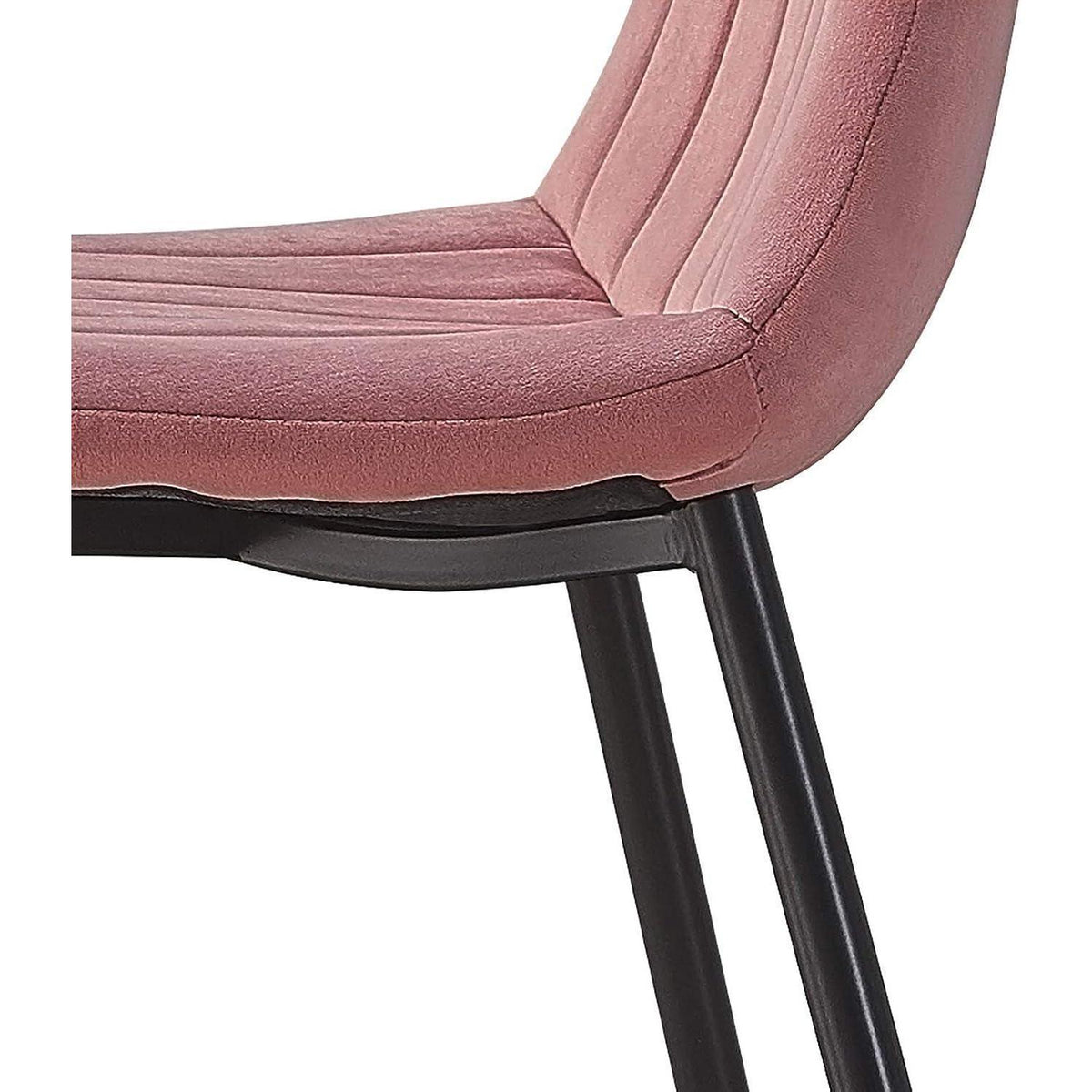 Samt Esszimmerstühle Set 2 - Rosa Küche Wohnzimmer Stühle