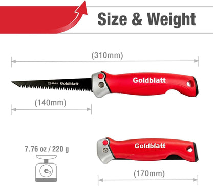 Goldblatt Klappsäge 310mm Trockenbau Handsäge BIM-Stahl 8