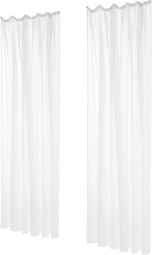 Deconovo Transparente Voile Gardinen 175x140cm Weiß 2er Set