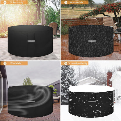 Dokon Gartenmöbel Abdeckung 600D Oxford Stoff Rund