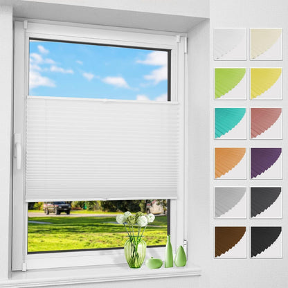 Plissee Klemmfix ohne Bohren Jalousien Fenster 110x120cm