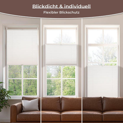 Plissee Klemmfix ohne Bohren Jalousien Fenster 110x120cm