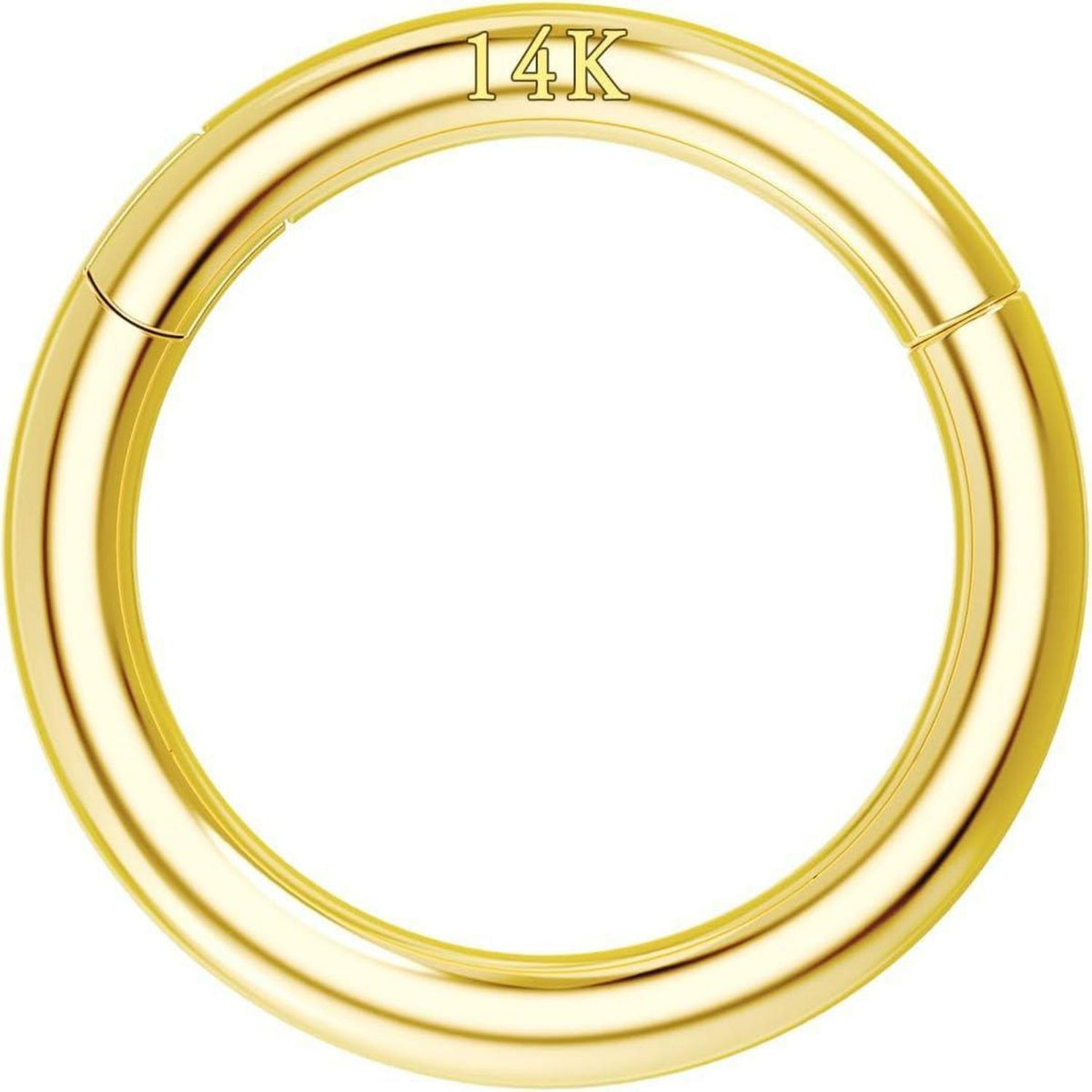 14K Gold Scharnier Clicker Ring für Lippe, Nase, Helix, Daith, Tragus, Septum