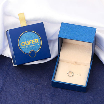 14K Gold Scharnier Clicker Ring für Lippe, Nase, Helix, Septum