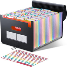 Dokumentenmappe A4 26 Fächer Ordnungsmappe Labeln Organizer Black