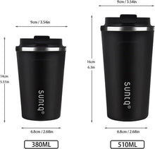 SUNTQ Edelstahl Kaffeebecher to go Thermobecher Doppelwand