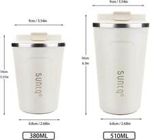 SUNTQ Kaffeebecher to go Edelstahl Thermobecher Doppelwand