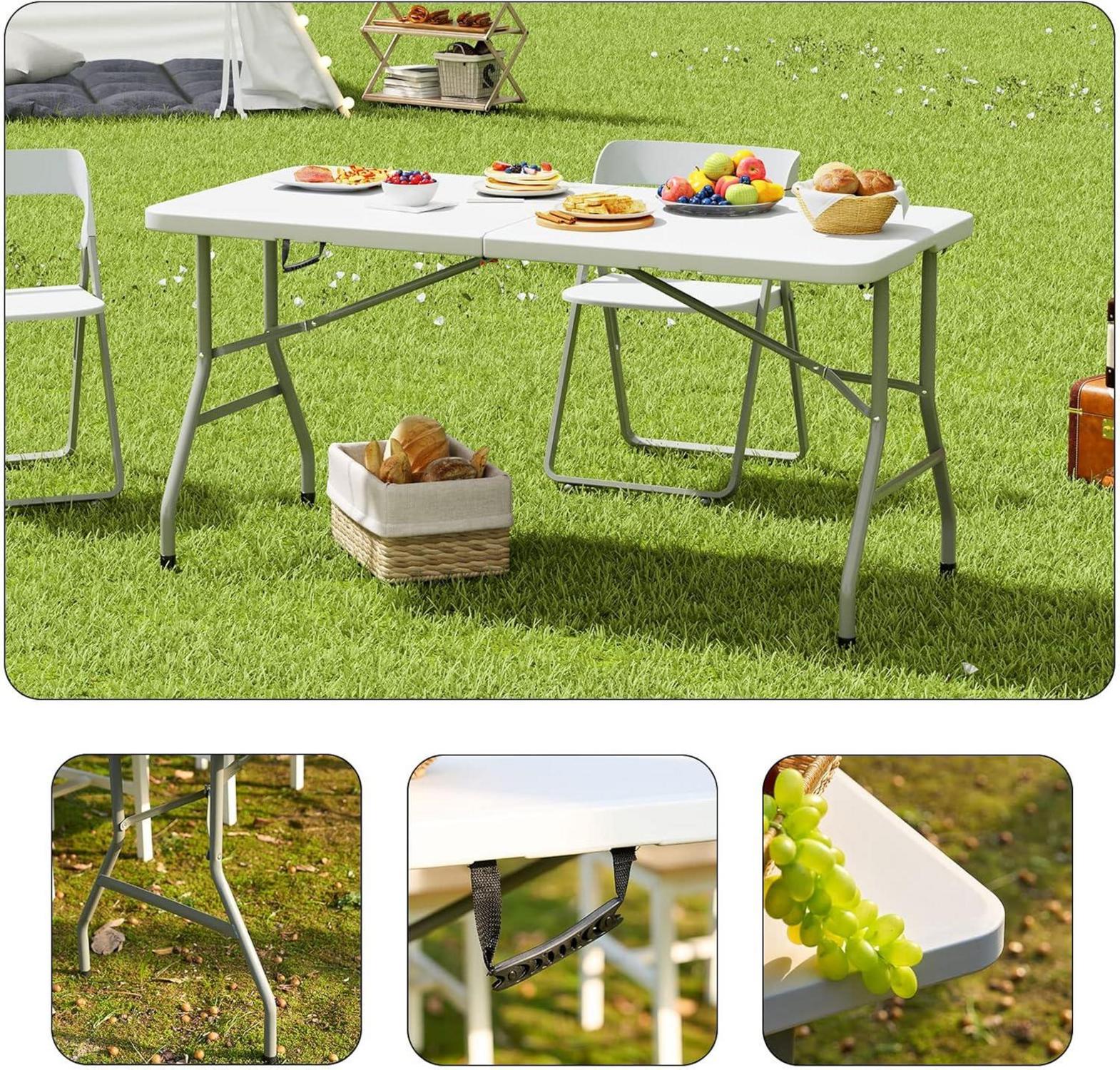 Klapptisch Campingtisch Aluminium Faltbarer Gartentisch 152 x 70 cm