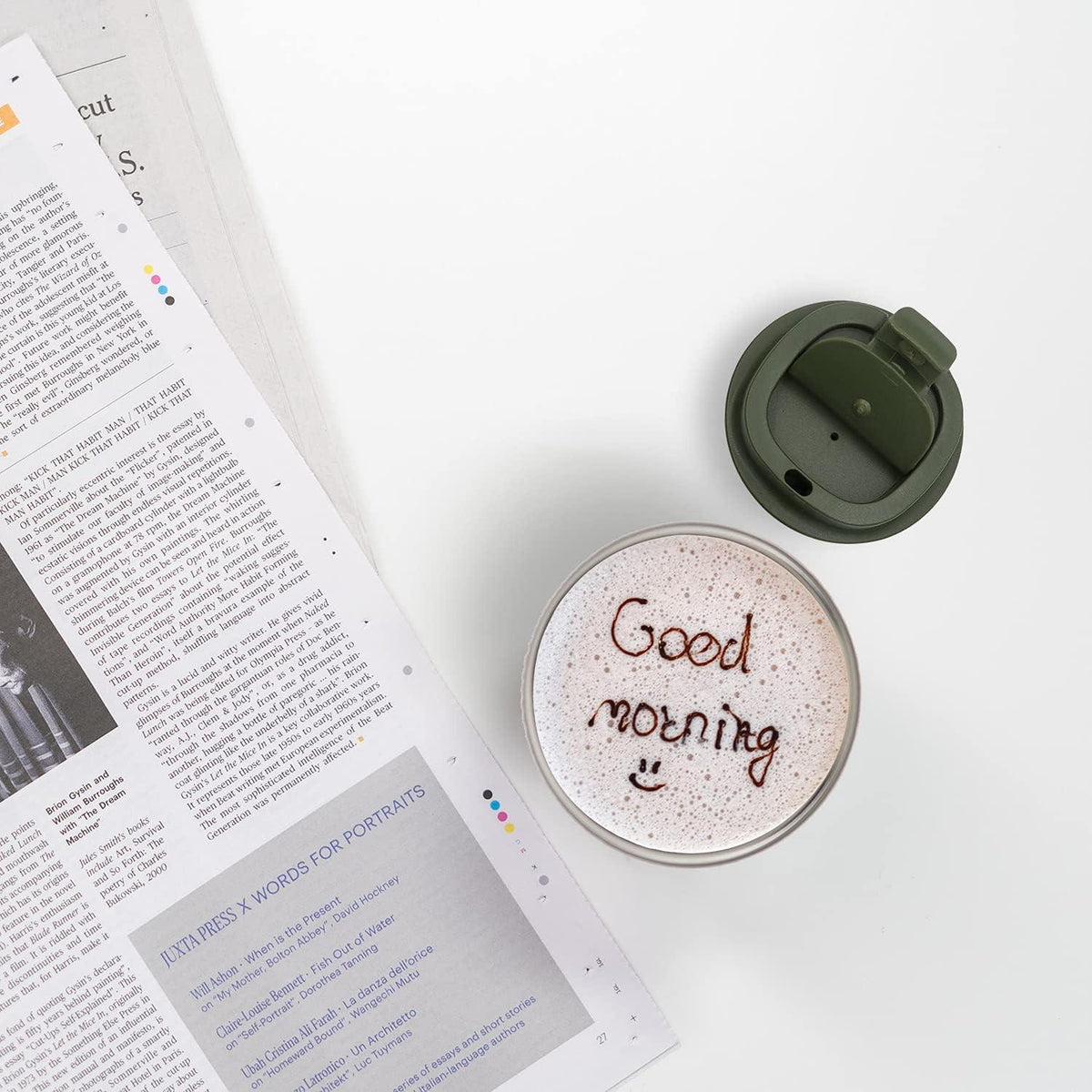Kaffeebecher to go Edelstahl Thermobecher Doppelwand Isoliert Grün