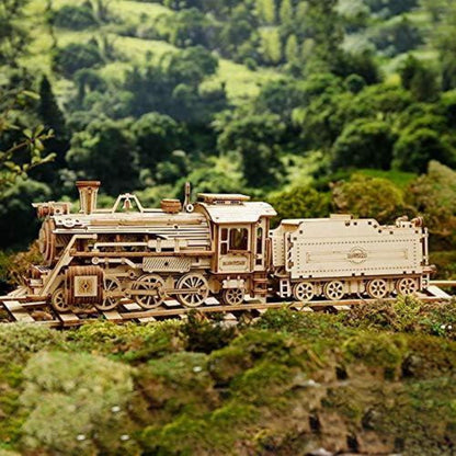 ROKR 3D Puzzle Dampflokomotive Holzbausatz Modellbau Kit