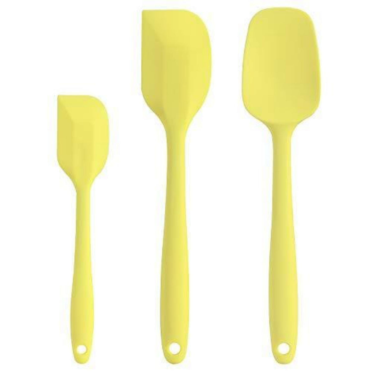 Silikon Spachtel Set – Hitzebeständig & Hygienisch – Macaron Gelb